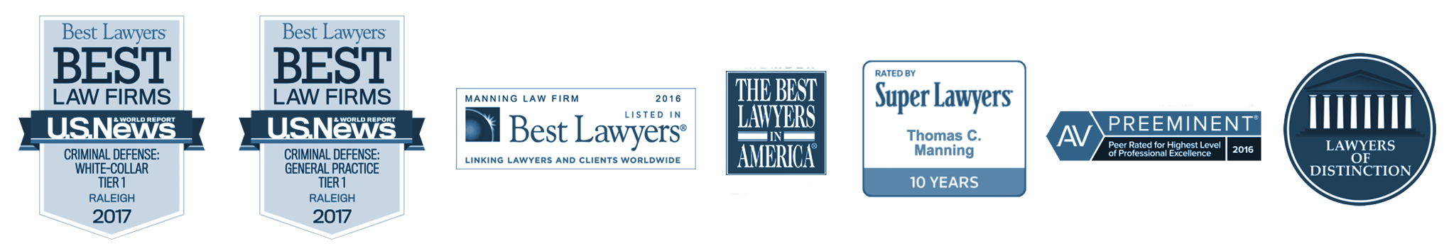 Manning Law Firm Accreditations